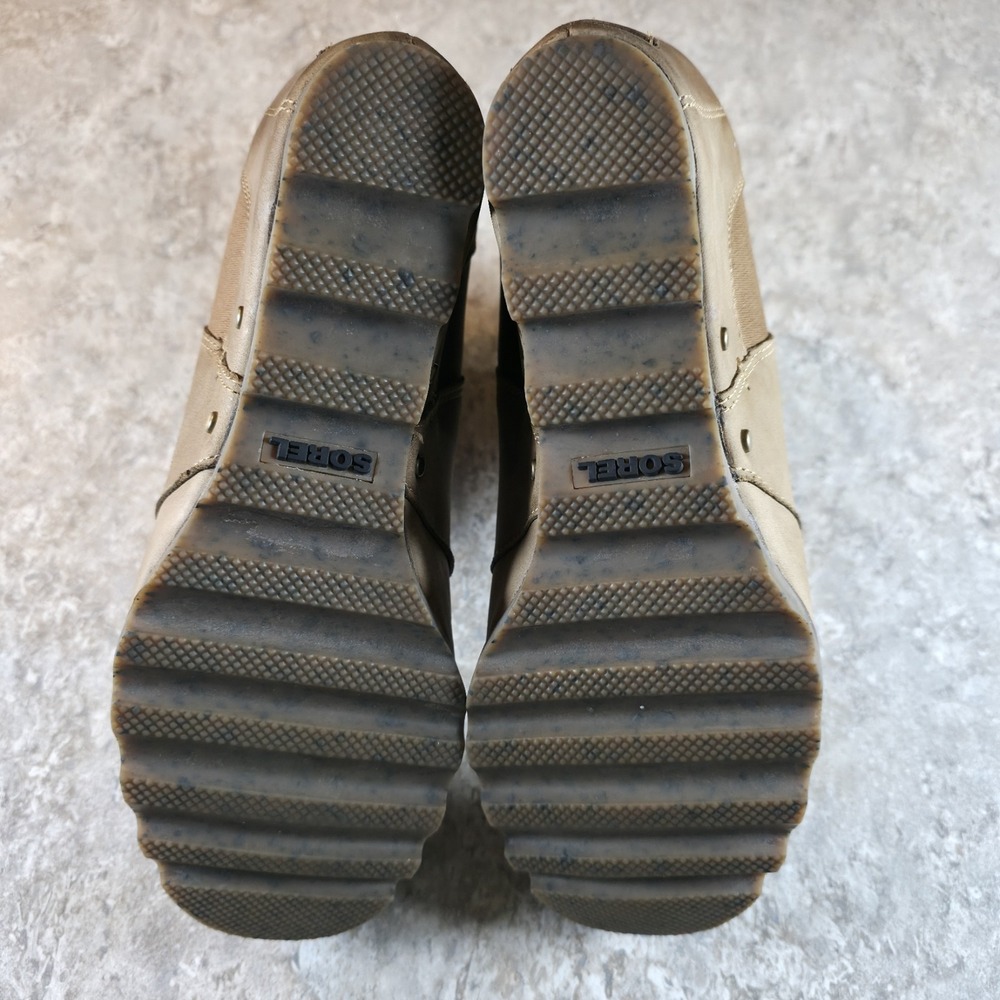 SOREL Lea Wedge Ankle Boots In Elk Curry Women Size 10 Waterproof *Barely Worn. - Picture 7 of 8